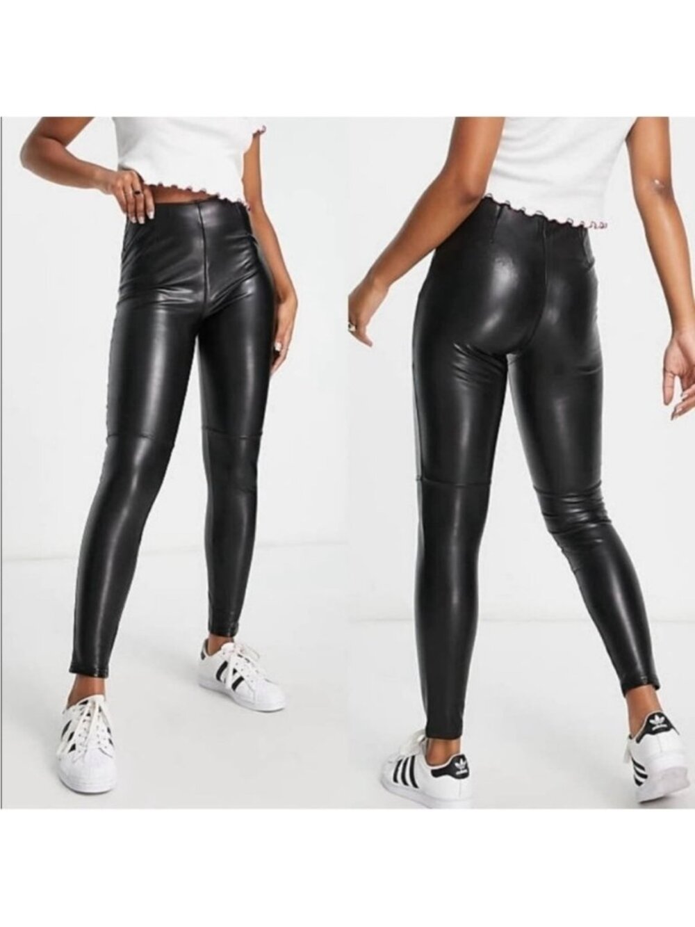 Abercrombie & Fitch Vegan Leather Pants - Black small